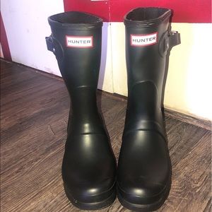 Hunter Original Short Black Adjustable Rain Boot